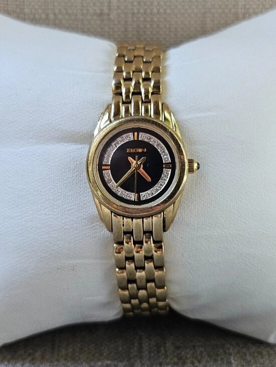 Vintage Elgin Women Wristwatch Crytal Accent Face Gold Tone Analog Wrist Watch main image 13